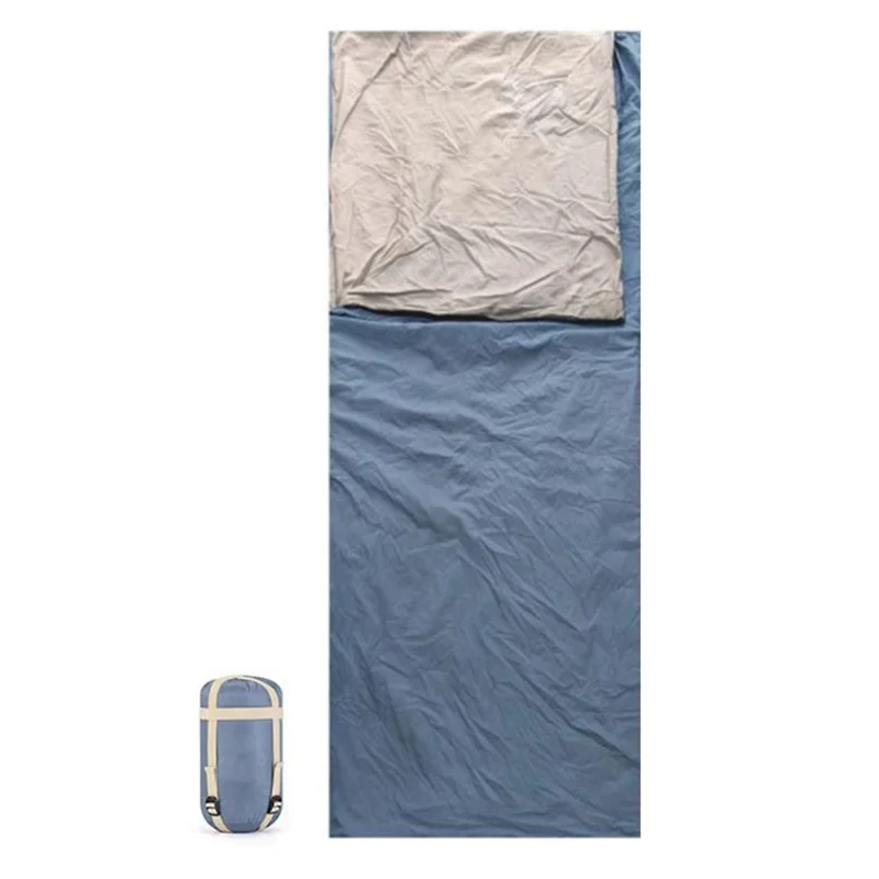 Sacco a pelo ultraleggero da 190 x 75 cm a busta per adulti, per campeggio all'aperto, viaggi ed escursionismo - Blu