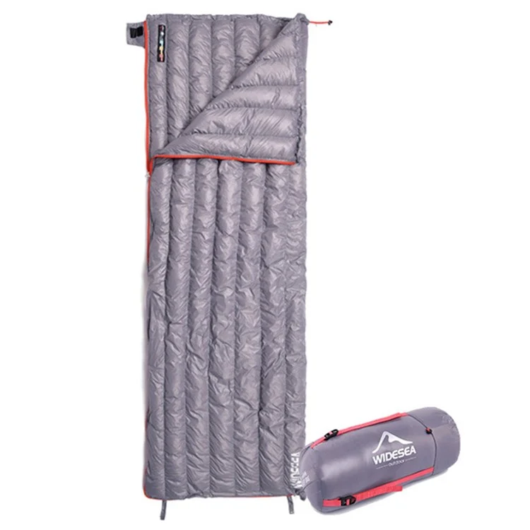 WIDESEA WDS-400 Camping Sleeping Bag for Adults Kids Spring Winter Sleeping Bag Ultralight Backpacking Gear for Traveling Hiking - Grey