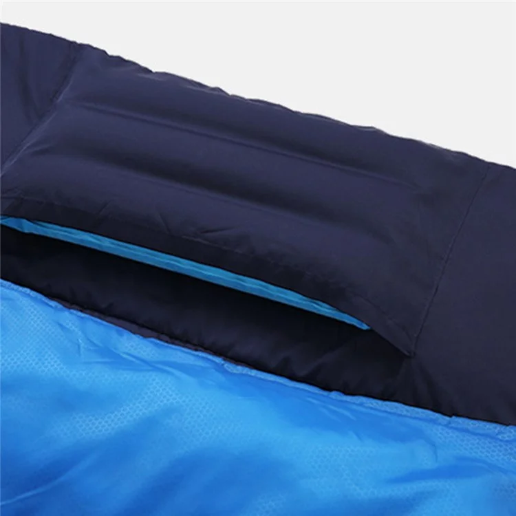 DESERT&FOX Sac de Couchage Double 2 Personnes Camping de Plein Air Randonnée Sac de Couchage Épais avec 2 Oreillers - Orange/Gris 