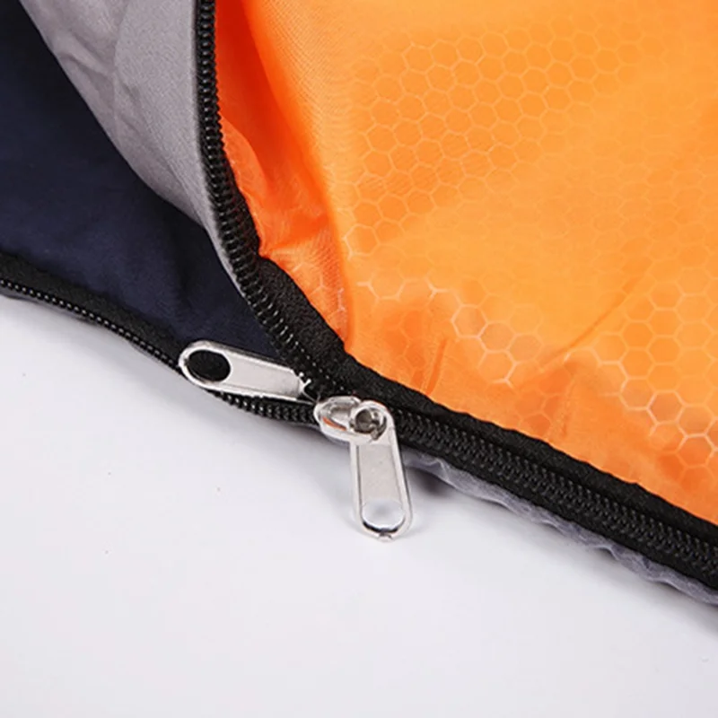 DESERT&FOX Dubbel sovsäck för två personer, utomhusläger, vandring, tjock sovsäck med 2 kuddar - Blå/Grå