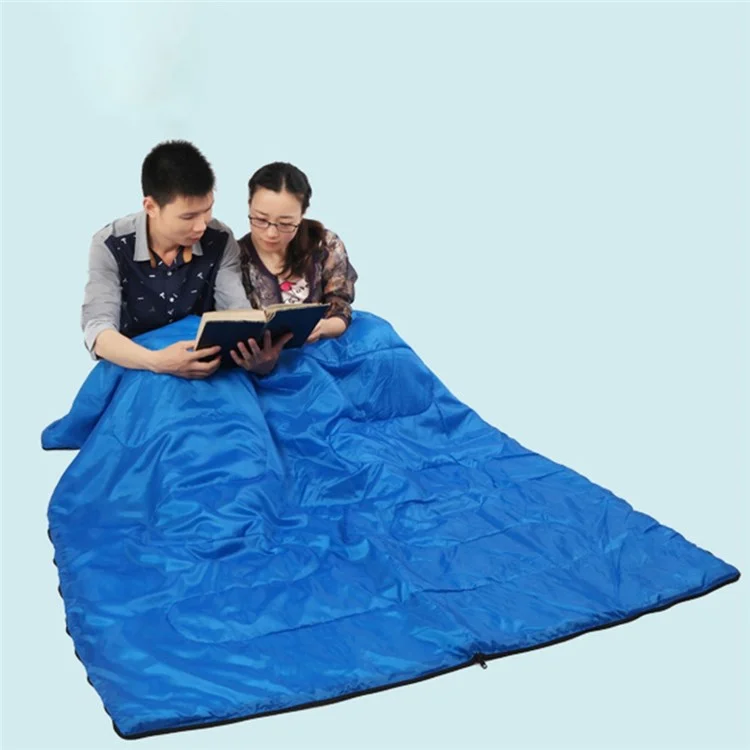 DESERT&FOX 1KG Envelope Backpacking Sleeping Bag Outdoor Traveling Camping Lightweight Sleeping Bag - Blau