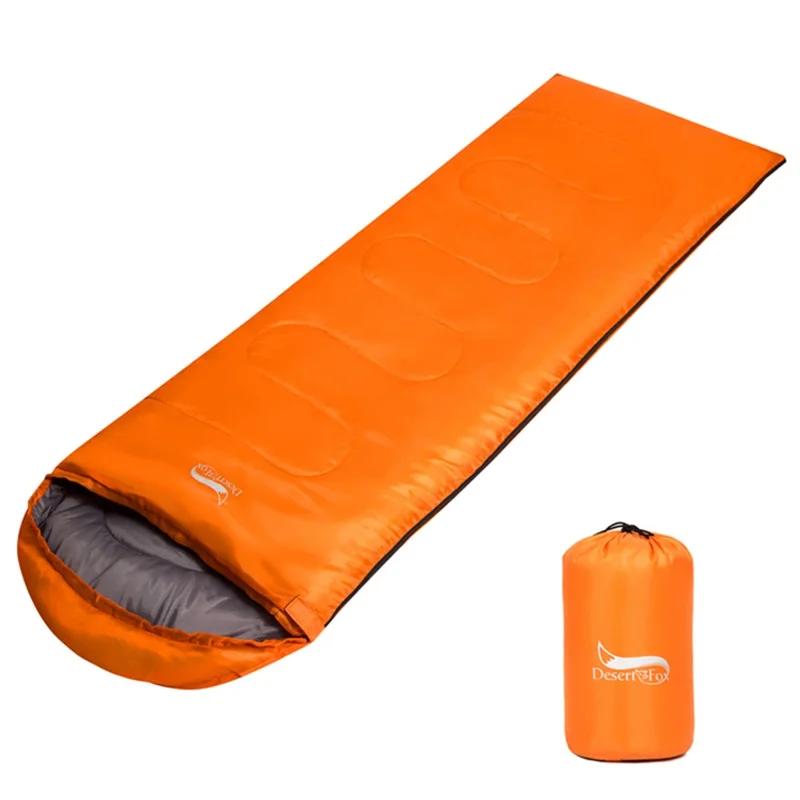 DESERT&FOX 1KG Envelope Backpacking Sleeping Bag Outdoor Traveling Camping Lightweight Sleeping Bag - Orange