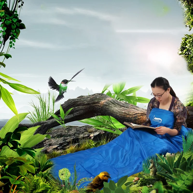 DESERT&FOX 1KG Envelope Backpacking Sleeping Bag Outdoor Traveling Camping Lightweight Sleeping Bag - Orange