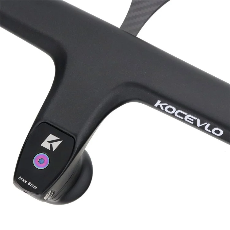 KOCEVLO Aluminum Alloy Carbon Fiber Plastic Bike Handlebar Road Bike Mountain Bike Drop Bar Cycling Accessories 440mmx120mm