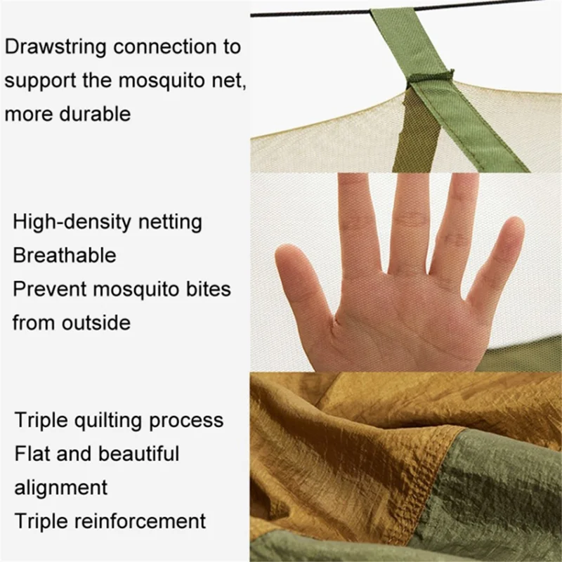CSTUR Outdoor Travel Camping Mosquito Net Hammock Hanging Sleeping Bed - Sapphire+Sky Blue