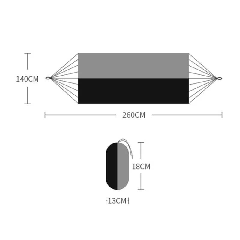 CSTUR Outdoor Travel Camping Mosquito Net Hammock Hanging Sleeping Bed - Sapphire+Sky Blue