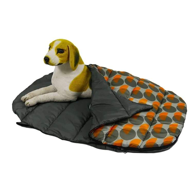 Großer Hundeschlafsack Polyesterbett-Matte mit Aufbewahrungstasche zum Camping, Wandern