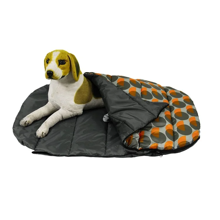Großer Hundeschlafsack Polyesterbett-Matte mit Aufbewahrungstasche zum Camping, Wandern