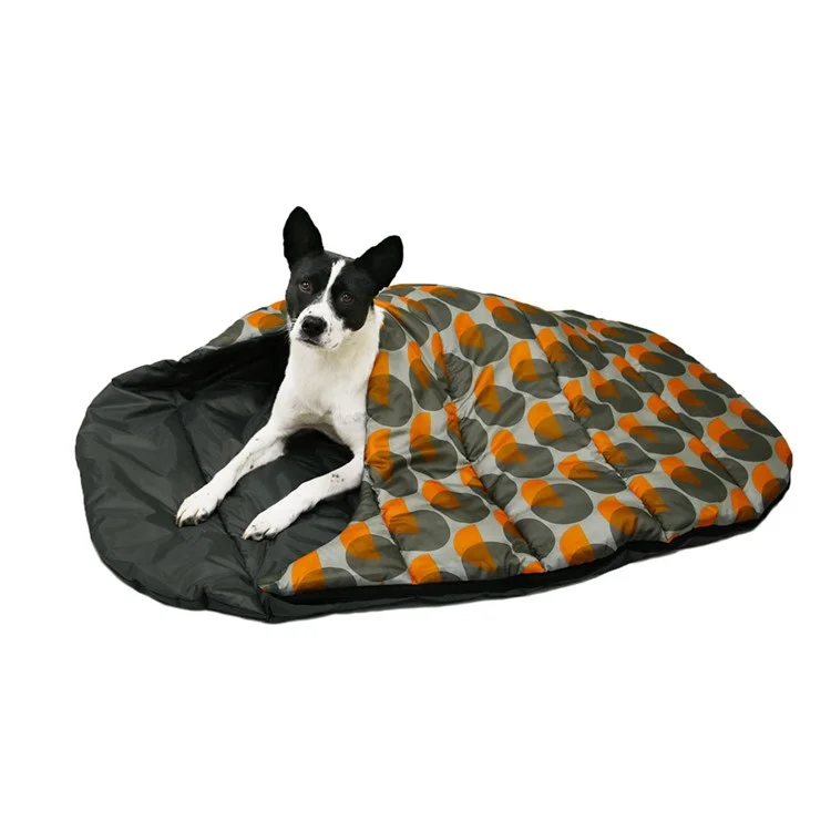 Großer Hundeschlafsack Polyesterbett-Matte mit Aufbewahrungstasche zum Camping, Wandern