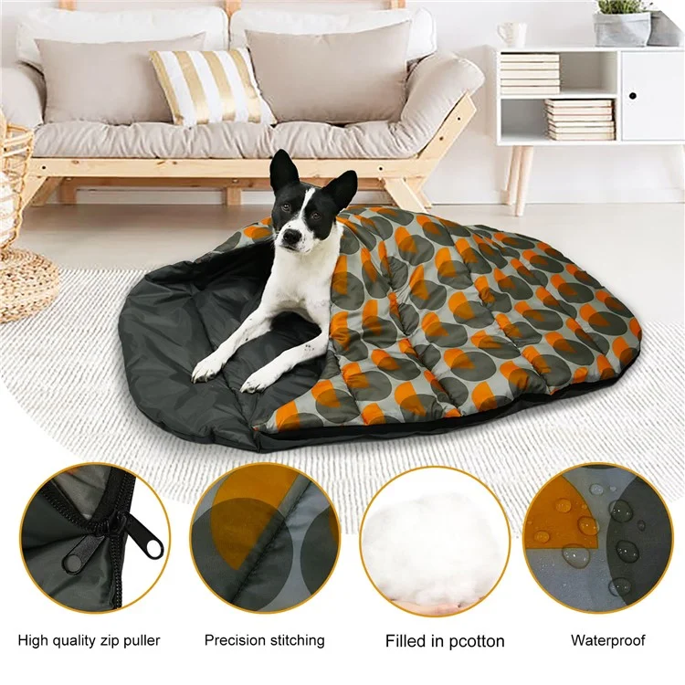 Großer Hundeschlafsack Polyesterbett-Matte mit Aufbewahrungstasche zum Camping, Wandern