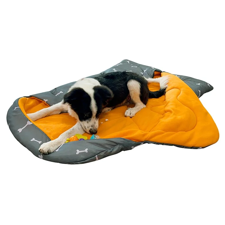 114x72 cm dicke, weiche Hundedecke aus Polyester, Hundetransportmatte, Camping-Ausrüstung mit Aufbewahrungstasche