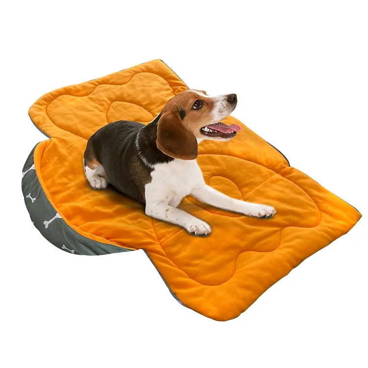 114x72 cm dicke, weiche Hundedecke aus Polyester, Hundetransportmatte, Camping-Ausrüstung mit Aufbewahrungstasche