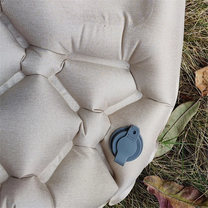 Camping Mattress Sleeping Mat Built-In Foot Pump Inflatable Sleeping Pad - Blue