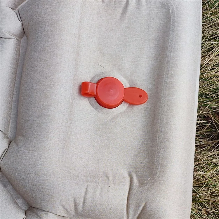 Matelas de camping Tapis de sommeil avec pompe à pied intégrée Matelas de couchage gonflable - Kaki