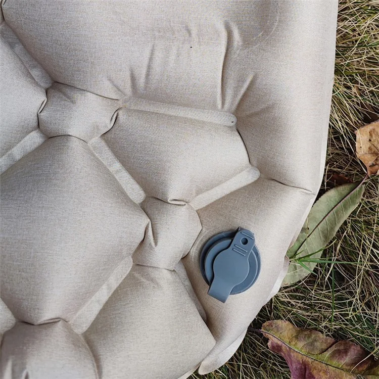 Matelas de camping Tapis de sommeil avec pompe à pied intégrée Matelas de couchage gonflable - Kaki