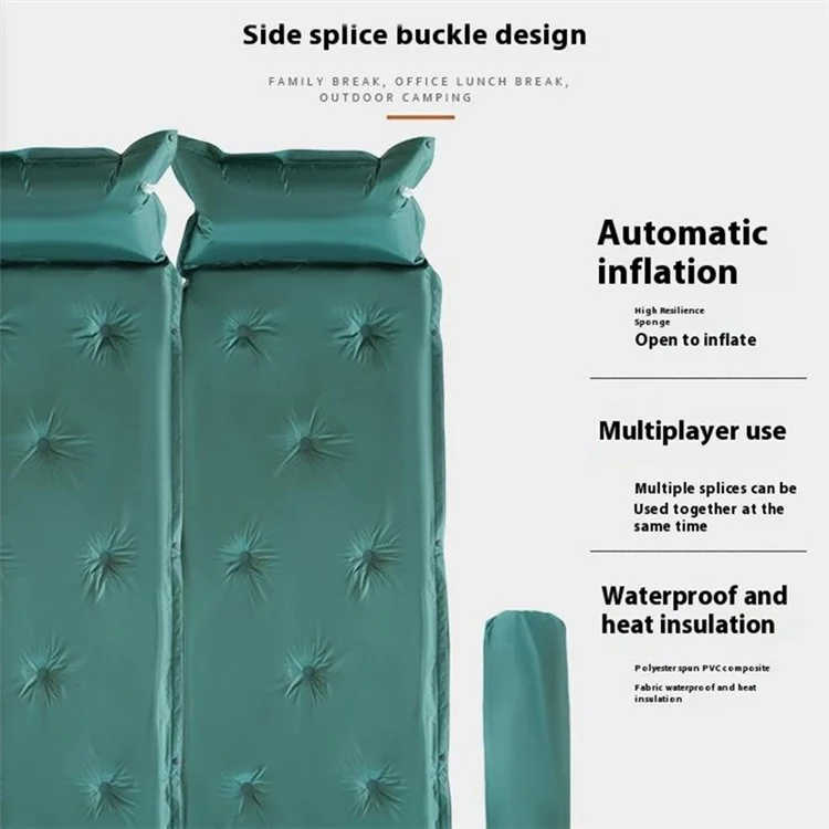 ZC-9#25 Self Inflating Sleeping Pad Camping Mattress Sleeping Mat for Camping Hiking - Army Green