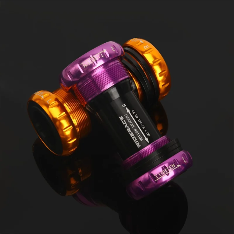 RIDERACE RR9348 Bicycle Bottom Bracket BB52 Sealed Ceramic Bearing Threaded Center Shaft - Blue