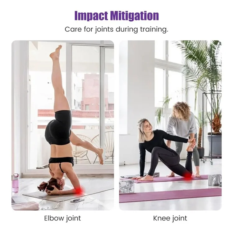 JH5974 20cm Yoga Knee Pad Kneeling Mat Non-Slip Support PU Cushion for Exercise - Pink