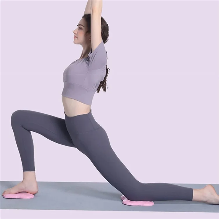 JH5974 20cm Yoga Knee Pad Kneeling Mat Non-Slip Support PU Cushion for Exercise - Pink