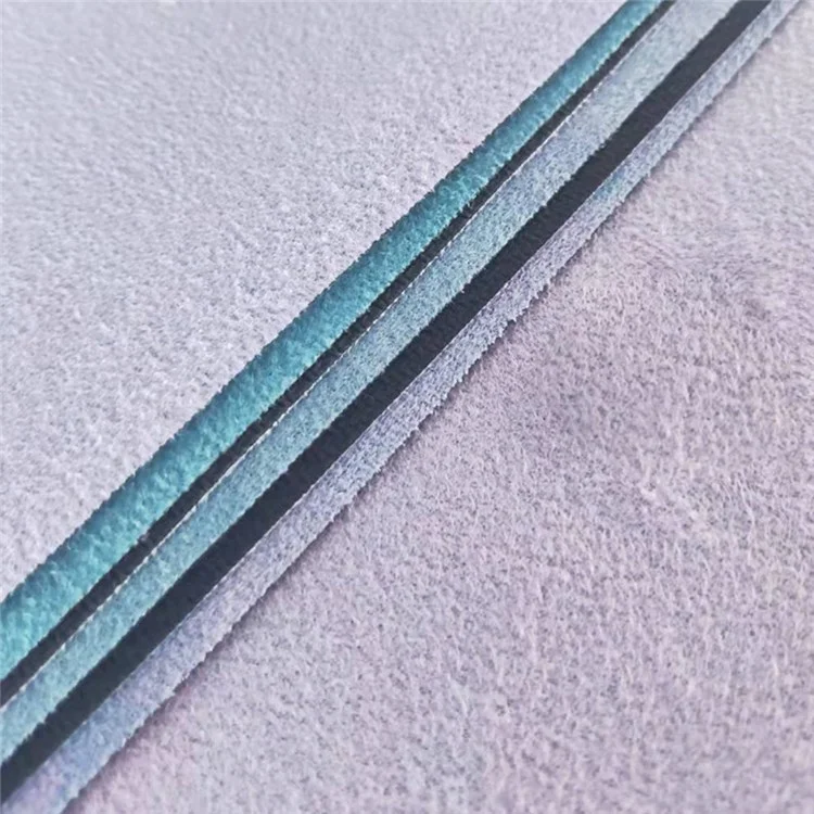 Spessore di 1,5 mm in Pelle Scamosciata+tappetino da Yoga in Gomma Esercizio di Fitness Pieghevole Pilates - Fiore Blu