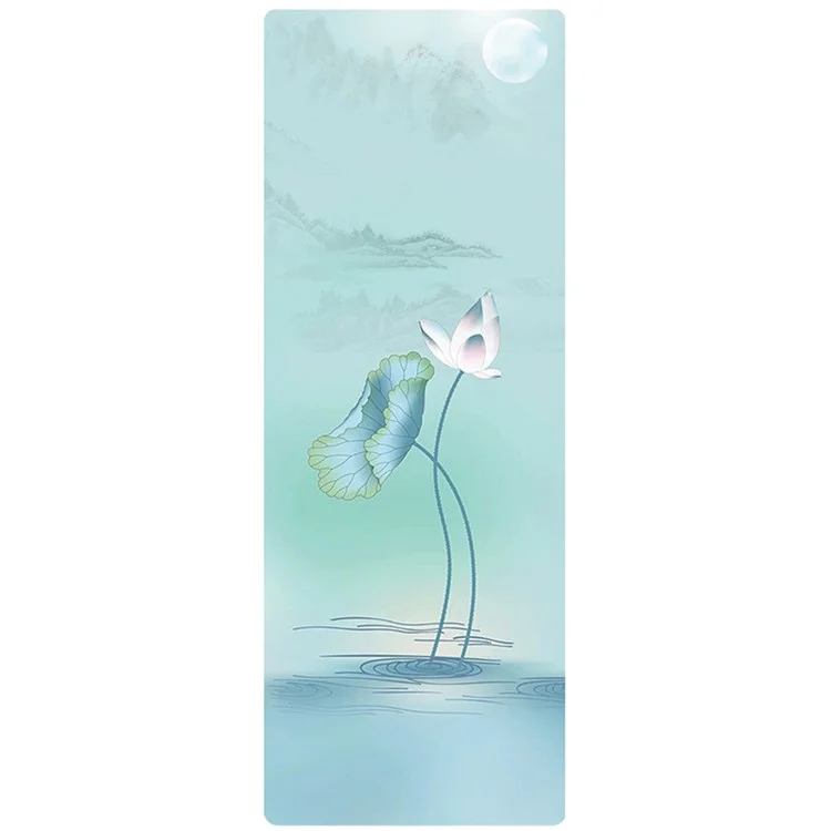 Meileer 1,5 mm D'épaisseur Suède + Tapis de Yoga en Caoutchouc Exercice de Fitness Pliable - Lotus