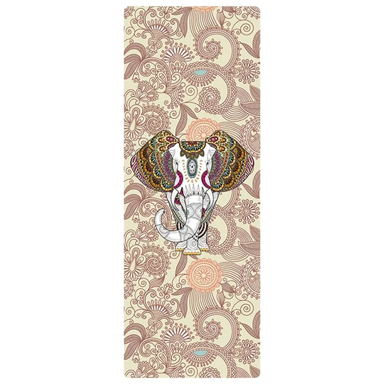 Meileer 1 Mm D'épaisseur Élégante Suède + Tapis De Yoga En Caoutchouc Pliable - L'éléphant