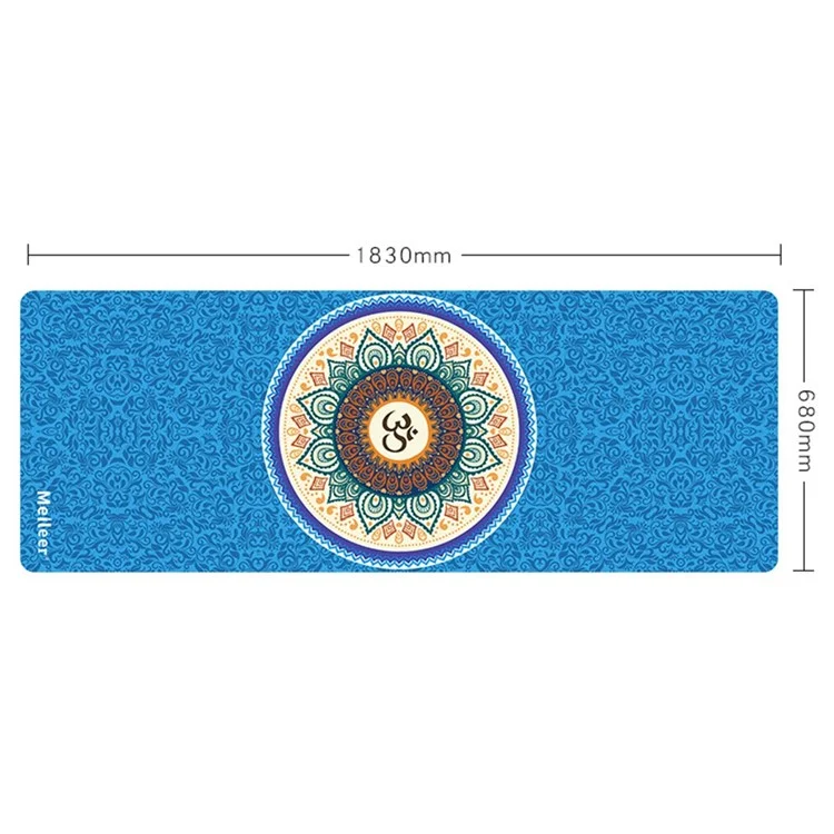 Meileer 1 Mm D'épaisseur Élégante Suède + Tapis De Yoga En Caoutchouc Pliable - L'éléphant