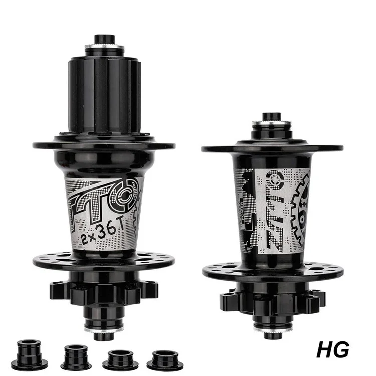 ZTTO DR290 1 Pair MTB Bicycle 8-13 Speed Disc Brake Hub 32 Holes 6 Pawls Thru Axle Bike Disc Brake Hub - Black HG