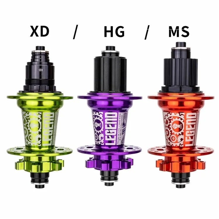 ZTTO DR290 1 Par de Cubo de Freio a Disco de Bicicleta MTB 8-13 Velocidades 32 Furos 6 Palhetas Eixo Passante - Colorido HG