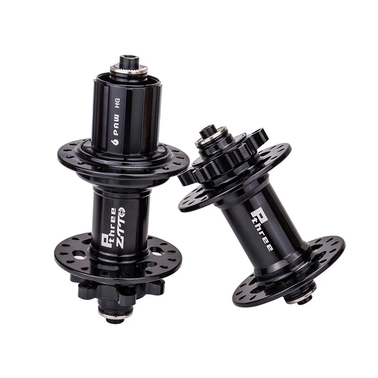 ZTTO P3 1 Pair MTB Bicycle 8-11 Speed 32H 6 Pawls Aluminum Alloy Disc Brake Hub - Black MS
