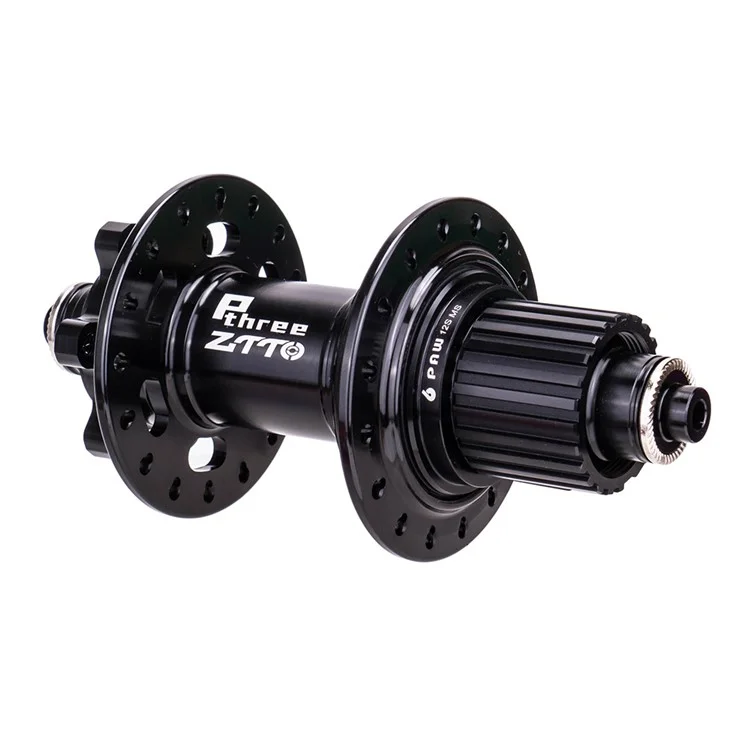 ZTTO P3 1 Pair MTB Bicycle 8-11 Speed 32H 6 Pawls Aluminum Alloy Disc Brake Hub - Black MS