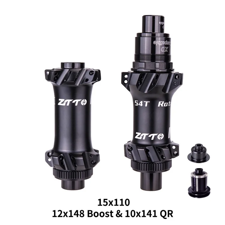 ZTTO M1 Aluminum Alloy 1 Pair MTB Bicycle Hub 28 Holes 54T Ratchet Freehub Hub - XD