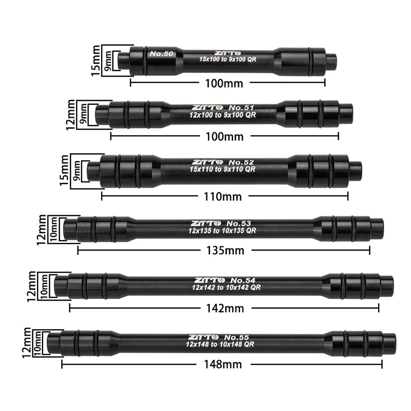 ZTTO Bicycle Wheel Fork Axle Aluminum Alloy Quick Release Thru Axle Skewer Adapter - 20x110 to 15x110