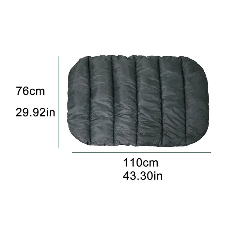 110x76cm Wasserdichter Camping-Schlafsack für Hunde Polyester-Haustier-Bettmatte mit Aufbewahrungstasche - Grau