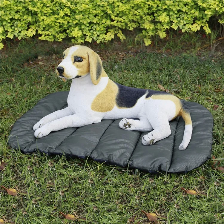 110x76cm Wasserdichter Camping-Schlafsack für Hunde Polyester-Haustier-Bettmatte mit Aufbewahrungstasche - Grau