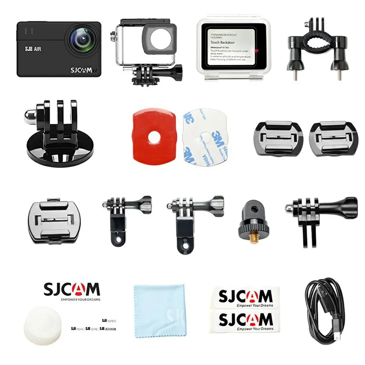SJCAM SJ8 Air WiFi Fotocamera subacquea Fotocamera per immersioni con chip Novatek e sensori MN34110PA - Nero