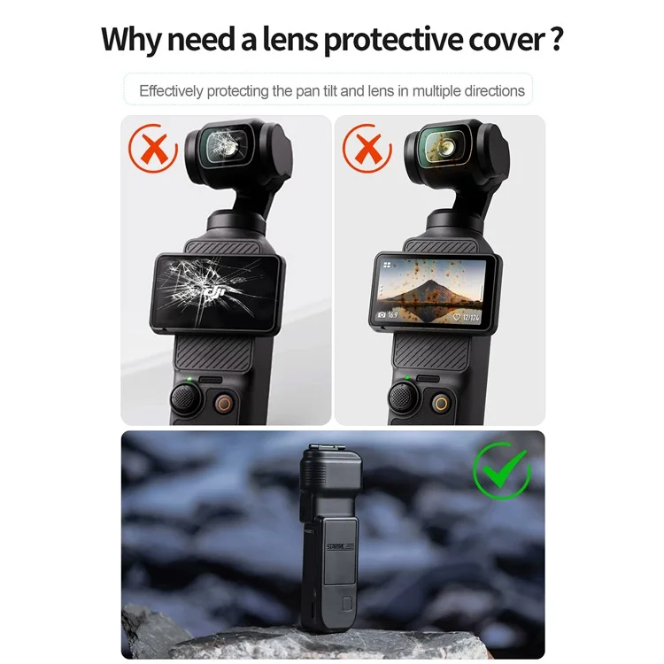 STARTRC 1139099 Per DJI Osmo Pocket 3 Protezione Gimbal in Plastica Schermo Copertura Obiettivo
