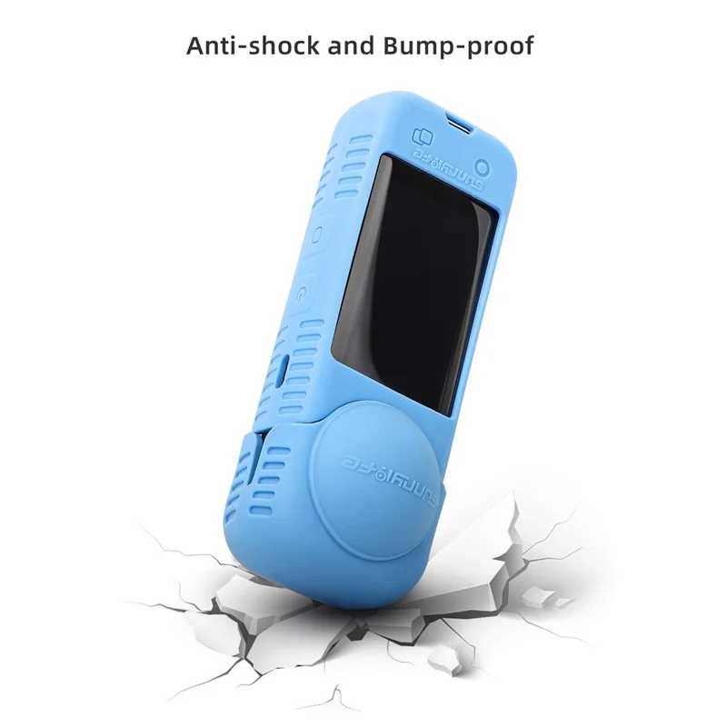 SUNNYLIFE X4-BHT817 for Insta360 X4 Camera Lens Cap Silicone Protective Case - Blue