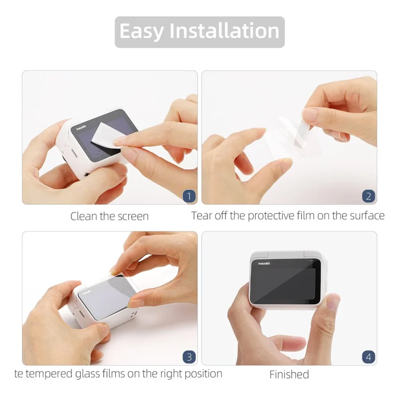 SUNNYLIFE G3S-BHM829 2Pcs for Insta360 GO 3 / GO 3S Camera Screen Protector Tempered Glass Film