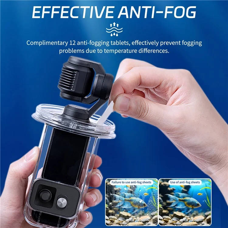STARTRC 1136906 For DJI Osmo Pocket 3 Action Camera Underwater Protective Case Waterproof Diving Housing