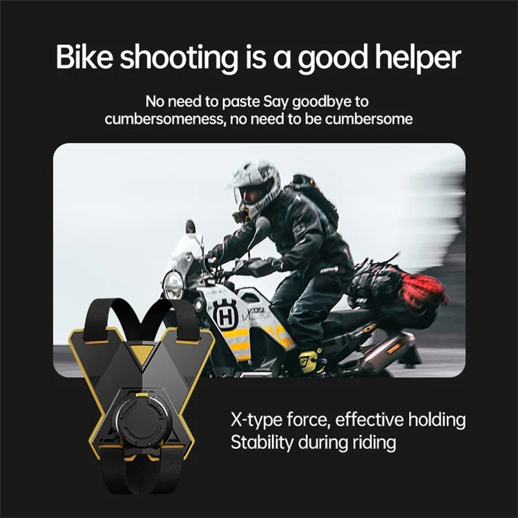JX-XBDO1-MM Para Suporte de Queixo de Câmera de Ação GoPro com Base Magnética + Mini Adaptador + Clipe de Telefone