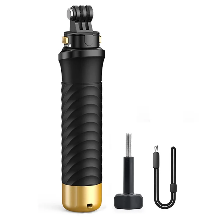 JX-FLB02-M For GoPro Hero 12 / 11 / 10 Action Camera Floating Hand Grip Handle Mount with Wrist Strap