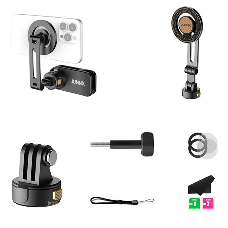 Gp-039 Clip to Backpack Camera Mount mit magnetischem Handyhalter + magnetischer Schnellwechselhalterung für GoPro