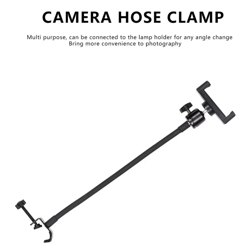 X003 Metal Clamp Flexible Extension Hose Phone Holder for Photography Light Stand
