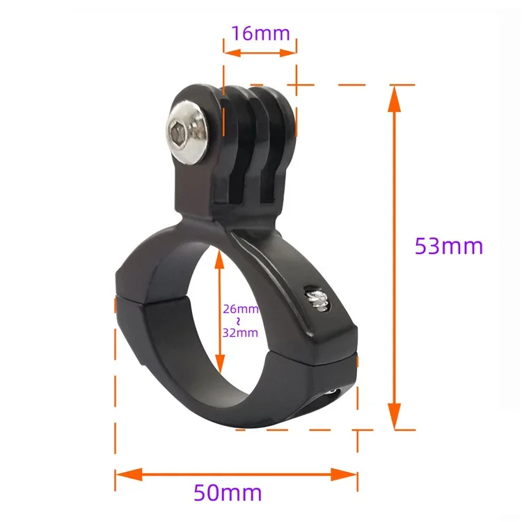 GP63 For GoPro Hero 8 / 7 / 6 / 5 Bicycle Mount Holder Bike Handlebar Action Camera O-Shape Clip Bracket