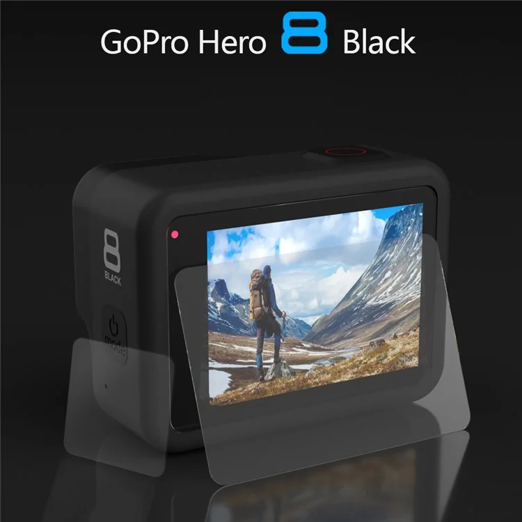 SHEINGKA Protezione in vetro temperato per schermo + Pellicola protettiva per lente per GoPro Hero 8 Black