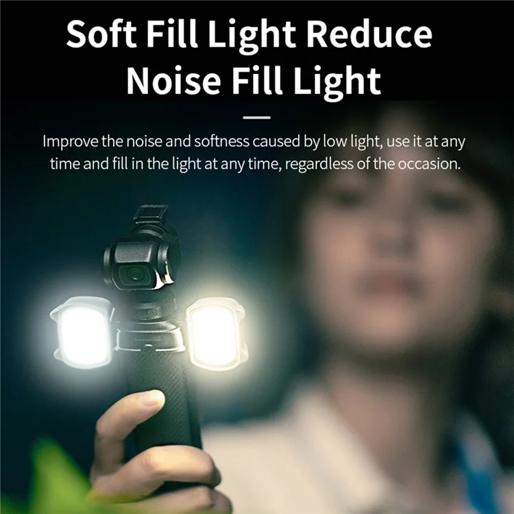 STARTRC 1140712 For DJI Osmo Pocket 3 Cat Ear Design LED Fill Light 3 Modes Magnetic Camera Fill Lamp