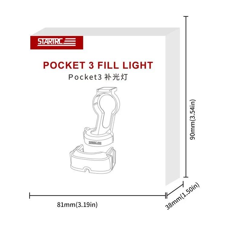 STARTRC 1140712 For DJI Osmo Pocket 3 Cat Ear Design LED Fill Light 3 Modes Magnetic Camera Fill Lamp