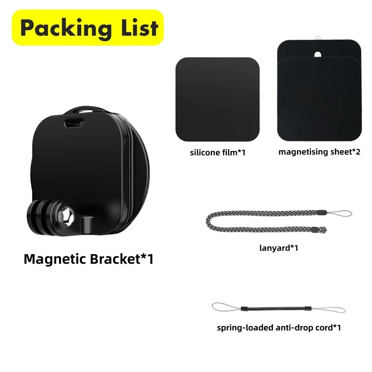 Magnetic Neck Mount Necklace Holder Lanyard Strap for Insta360 / DJI / GoPro Cameras