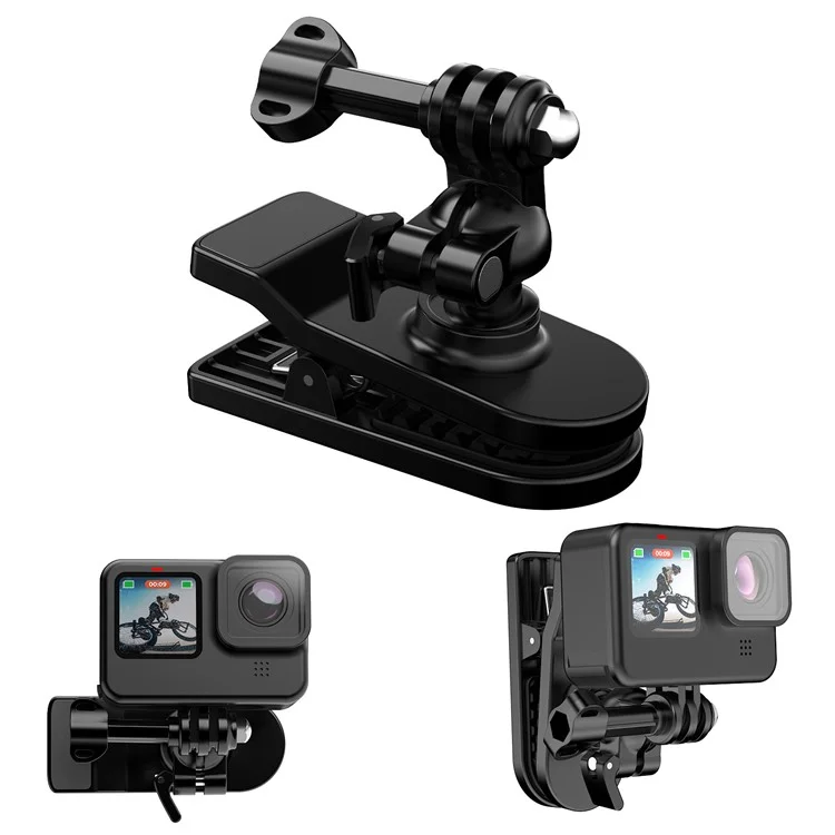 Pour GoPro / Dji / Insta360 Action Caméra 360 Degrés Rotation Backpack Clip Camera Mount Bracket